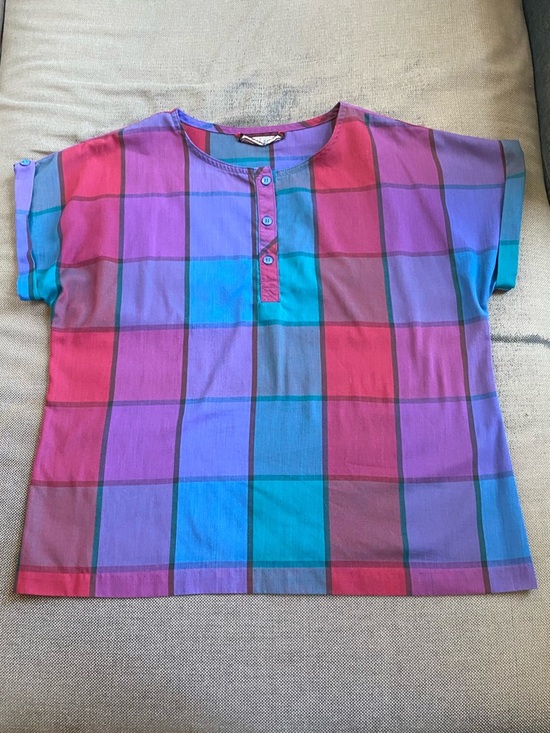 Vintage Tops - Vintage Plaid Tunic Top